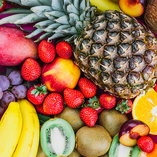 Conjunto de frutas variadas
