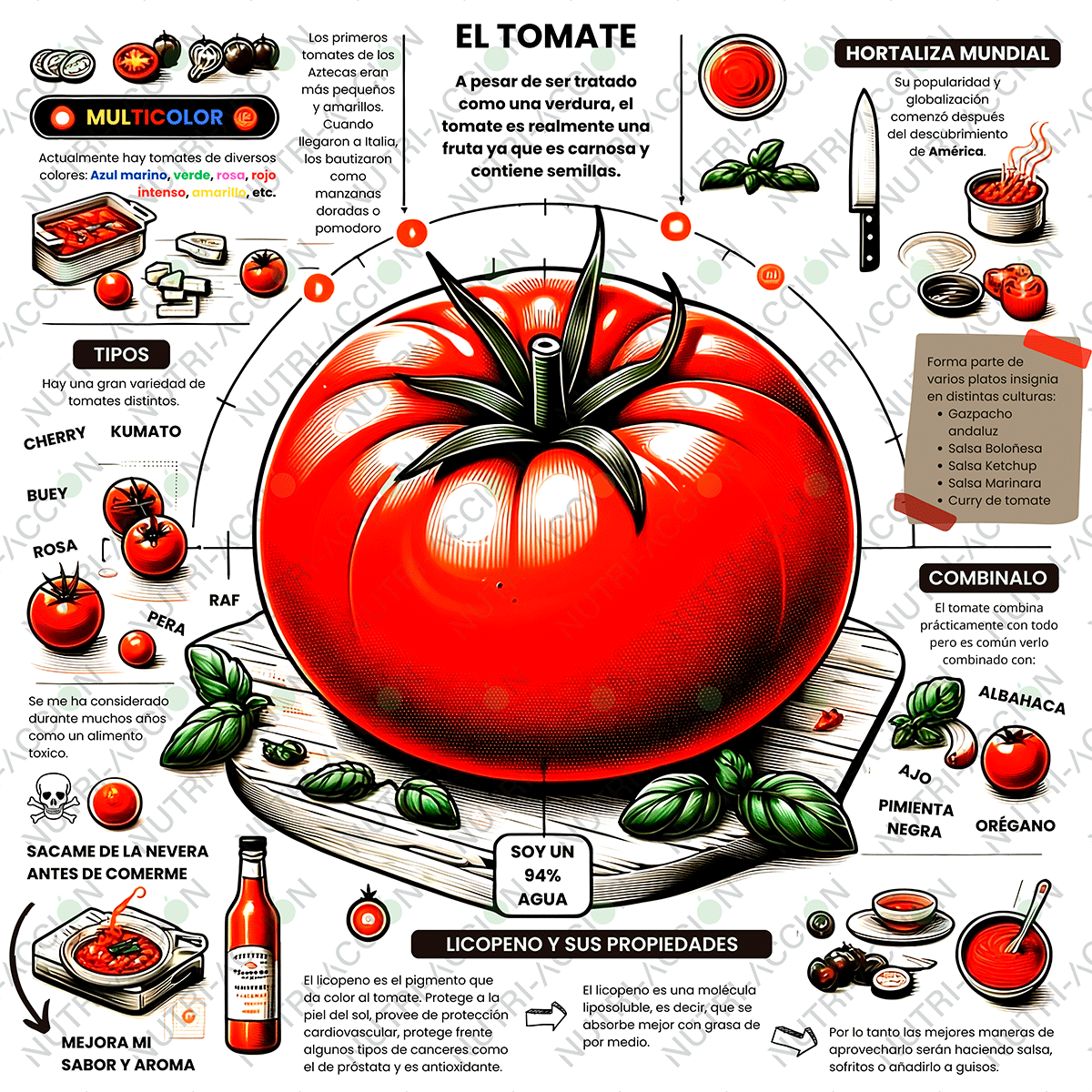 Infografía sobre el tomate