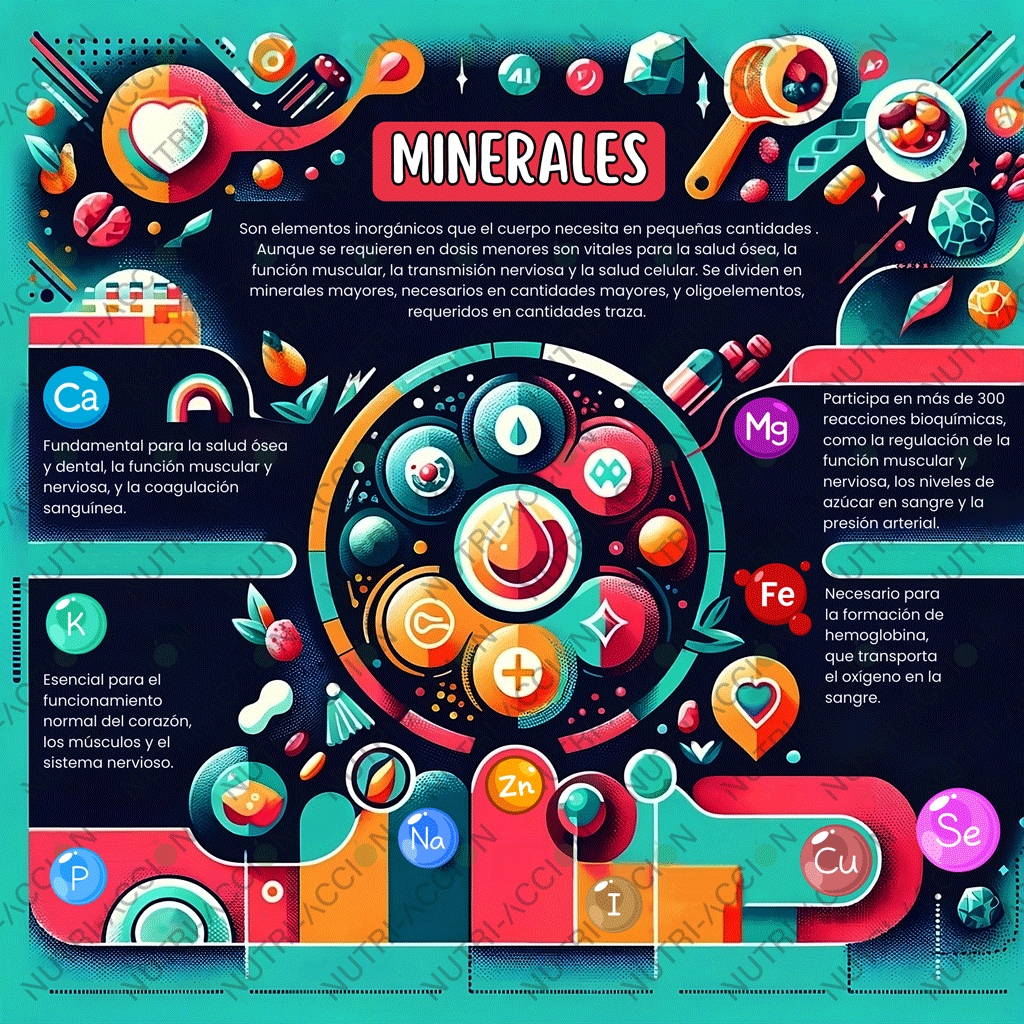 Infografía sobre los minerales en los alimentos
