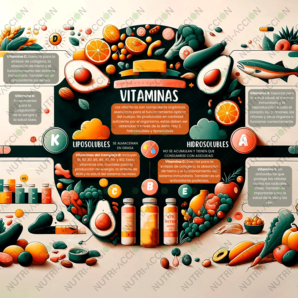 Infografía sobre las vitaminas